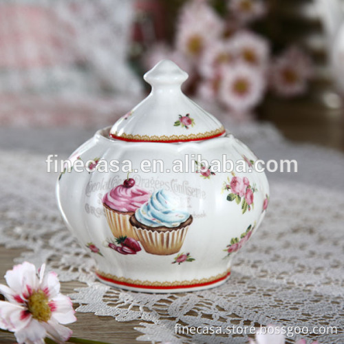 Elegant New Bone China Tea Sugar Creamer Pots